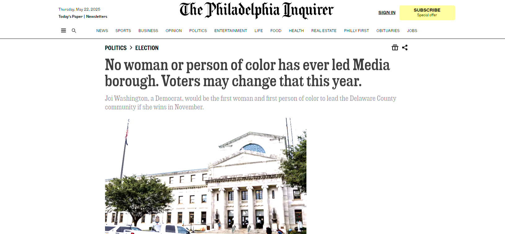The Philadelphia Inquirer Features My Campaign!